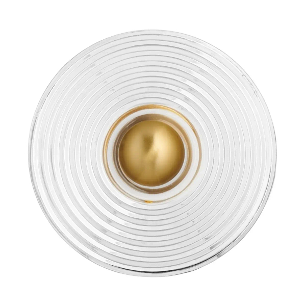 Kinkiet ścienny minimalistyczny HELIOS ST-X007W złoty metalowy szklany LED 3W 3000K