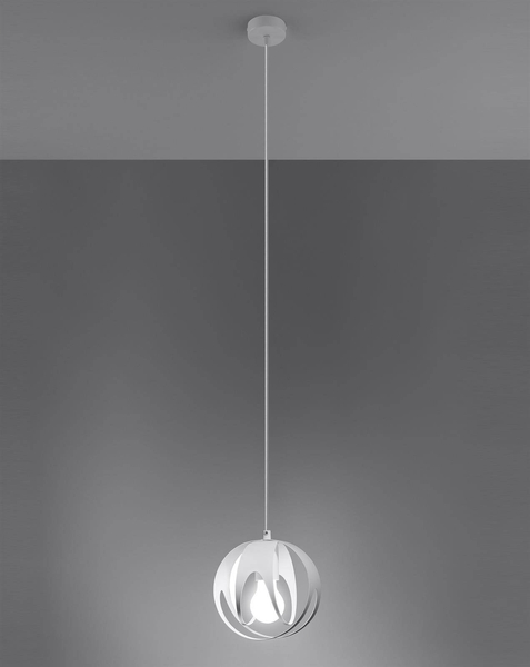 Wisząca lampa kuchenna SL.1083 biała kula nad wyspę