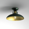 Eklektyczna lampa sufitowa Felix natynkowa zielona złota