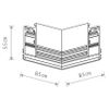 Podtynkowy łącznik narożny Lvm 10158 do systemu magnetycznego czarny