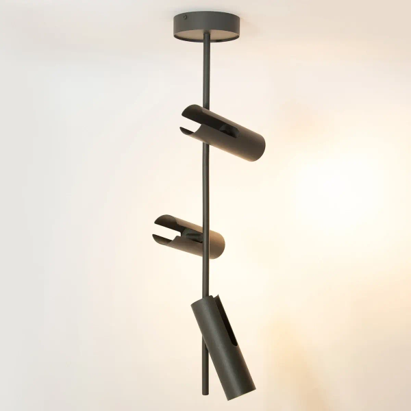 Lampa sufitowa regulowana Leda 3 41155 metalowa ciemnoszara
