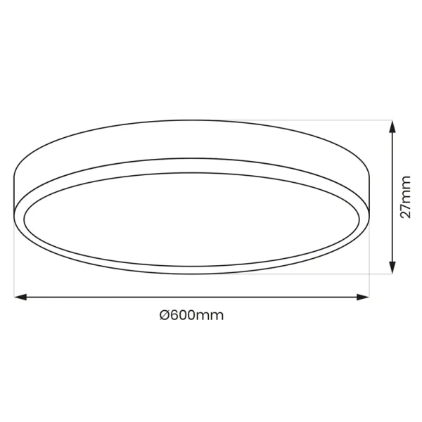Kuchenna lampa sufitowa MAQ ML0442 50W 3000-6500K okrągła IP40 czarny