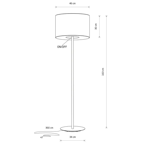 Minimalistyczna stojąca lampa SANTANA 11656 kremowy