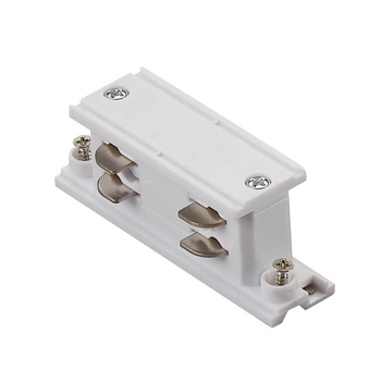 Łącznik prosty do szyny 3-fazowej 327895 metalowy biały