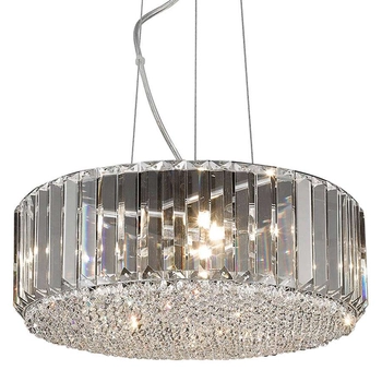 LAMPA wisząca PRINCE P0360-05B-F4AC Zumaline kryształowa OPRAWA okrągła ZWIS glamour crystal przezroczysty