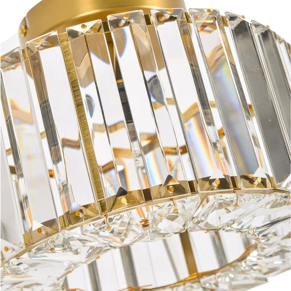 Kryształowa lampa sufitowa Vetro LP-2910/1C GD okrągła złoty