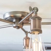 Retro lampa sufitowa Hal 76336 Endon do salonu metalowa miedziana 