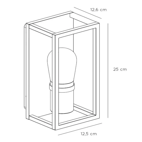 Loftowy kinkiet ścienny CARLYN 27200/01/30 Lucide IP54 na taras czarny