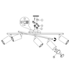 Regulowana lampa sufitowa VANTOS DL532612400 sticks do salonu czarna