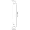 Lampa wisząca Bao I Cromo IP44 Orlicki Design łazienkowa OPRAWA szklana kula ZWIS ball IP44 chrom biały