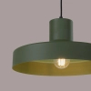 Oliwkowa lampa wisząca BILO SL.1705 owalna 1xE27 nad wyspę