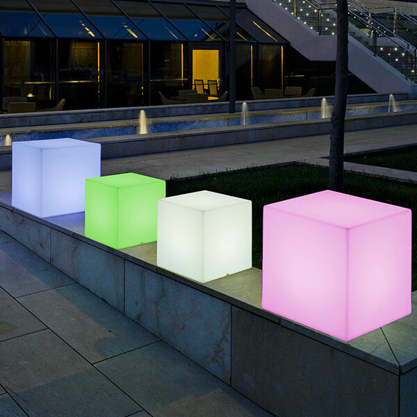Lampa podłogowa Cuby LUMCB045SSNW LED 1W 3000-6500K IP65 kostka biała