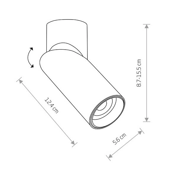 Regulowany spot sufitowy India 7858 biały reflektorek nad łóżko