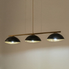 Lampa wisząca nad wyspę kuchenną z żywicy Solar 40573 Sigma czarna złota
