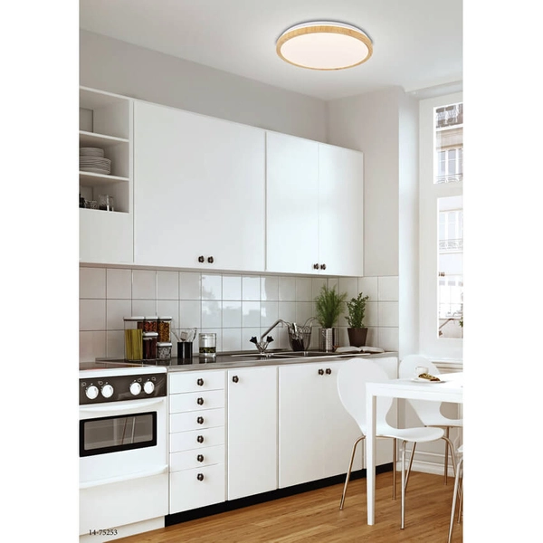 Drewniany plafon Gandava 14-75253 LED 24W 4000K okrąg biały