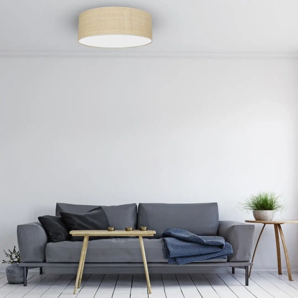 Ekologiczna lampa sufitowa MARSHALL MLP7488 do salonu beżowy biały