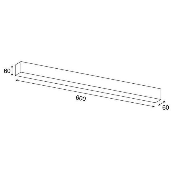 Lampa liniowa natynkowa Lupinus 3115010203-1 Elkim LED 16W 4000K salonowa