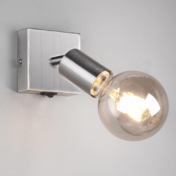 Ścienna LAMPA loftowa VANNES  R80181707 RL Light kinkiet OPRAWA metalowa reflektorek regulowany nikiel mat