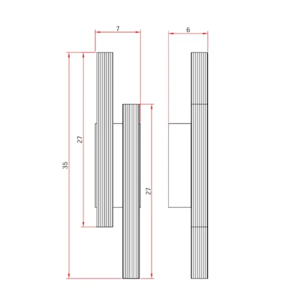 Metalowa lampa ścienna METALIC W0440 tytanowa tuba 4xLED 3W 3000K