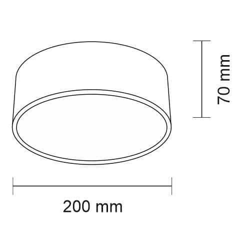Plafon LAMPA sufitowa ZAMA 7030 Shilo natynkowa OPRAWA metalowa okrągła biała