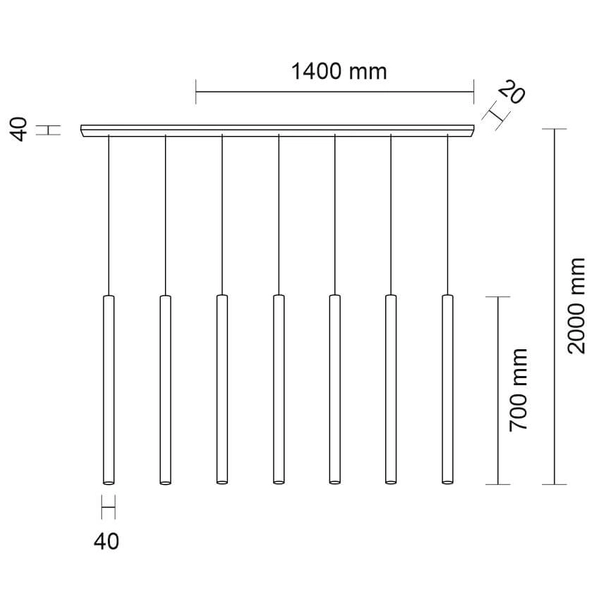 LAMPA wisząca YABU 7576 Shilo metalowa OPRAWA zwis LISTWA sufitowa sople tuby białe