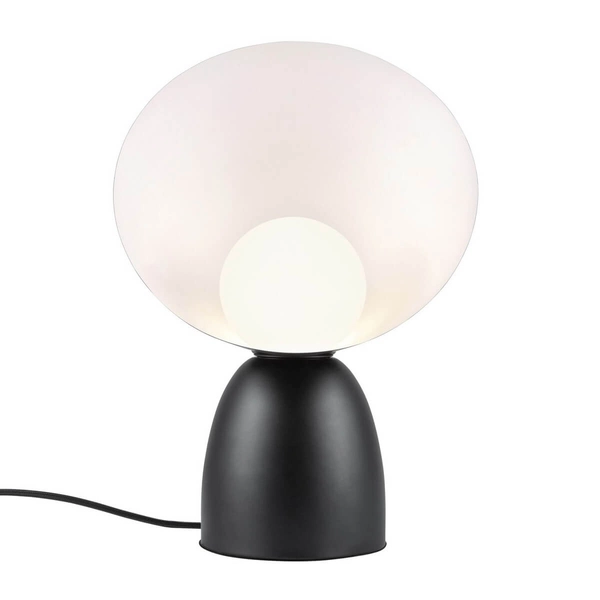 Metalowa lampa stołowa Hello 2220215003 z wtyczką czarna biały