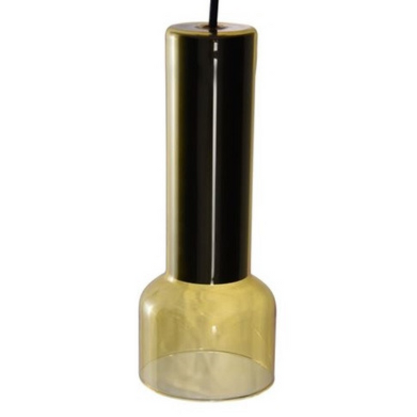 Klosz do lampy wiszącej szklany Ziko AZ3413 Azzardo czarny żółty