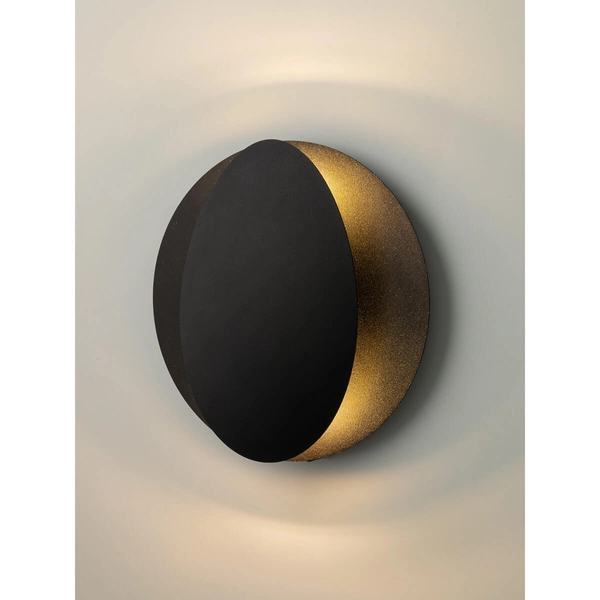 Lampa ścienna do przedpokoju Ovo 40870 oko okrąg round czarna