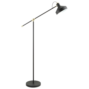 Industrialna Lampa podłogowa A4009-SBK-SBK do czytania złoty czarny