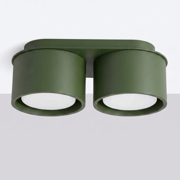 Plafon do salonu MODO oliwkowy SL.2463 2xGx53 metalowy downlight