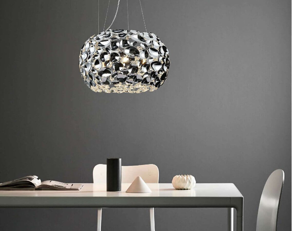 Elegancka lampa wisząca Carera OR80162 glamour do salonu chrom