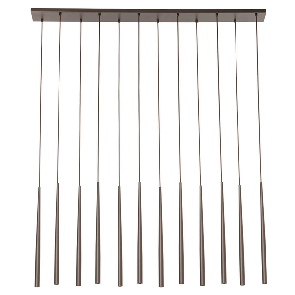 Lampa zwisowa na listwie Piano 10111 tubki do sypialni brązowa