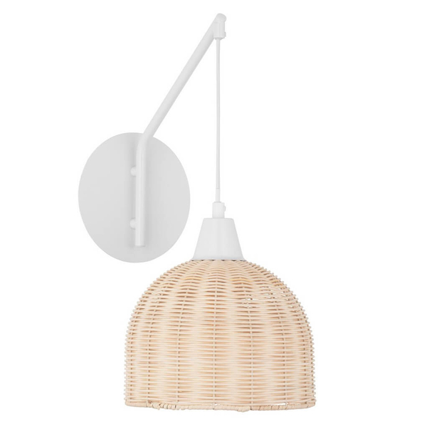 Lampa ścienna do gabinetu TACNA LE44361 koszyk drewniana biała outlet