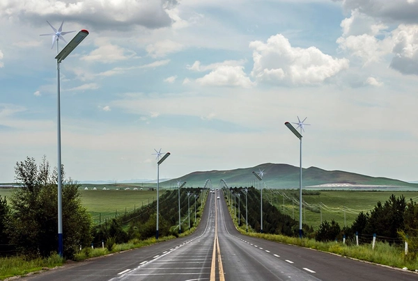 Lampa uliczna z czujnikiem Windsun WS-60W Greenie LED 60W IP65 biała