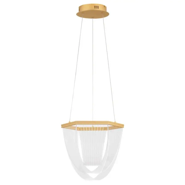 Owalna wisząca lampa ZARLINO LE45391 LED 20W 3000K złota