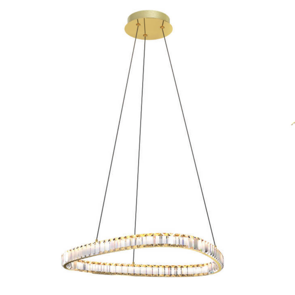 Lampa kryształowa wisząca Athesa MD3169-1-3GT LED 25W 3000-6000K złoty