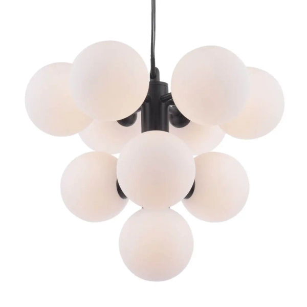 Molekułowa wisząca lampa Vine VIN2322-02 szklana biała czarny