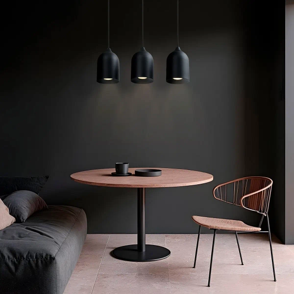 Potrójny wiszący żyrandol Nilo LP-0110/3L BK do jadalni czarny