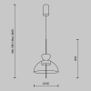 Lampa wisząca kopuła Bangkok MOD185PL-L12CG3K2 LED 12W 3000K mosiądz czarna