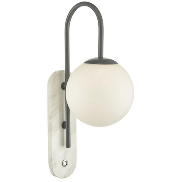 Łazienkowy kinkiet ścienny Deuce DEU0739 Dar Lighting kula IP44 marmur