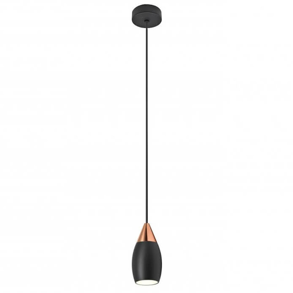 Owalna lampa wisząca TENTOR AZ3085+AZ3088 LED 7W 3000K czarny różowe złoto