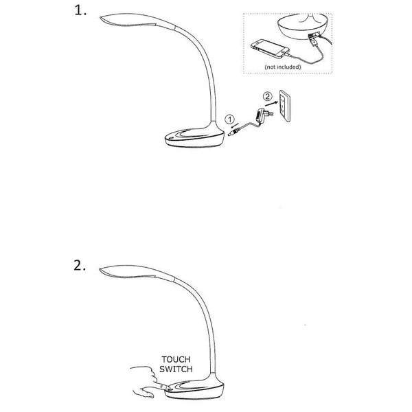 Stojąca LAMPA stołowa SWAN 106094 Markslojd biurkowa LAMPKA gabinetowa LED 4,6W 3000K z wbudowanym portem USB czarna