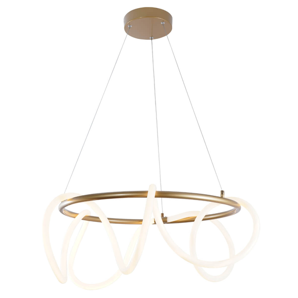 Wisząca lampa Balbo 20006PL-GD Zumaline LED 58W 3000-6000K ring złoty