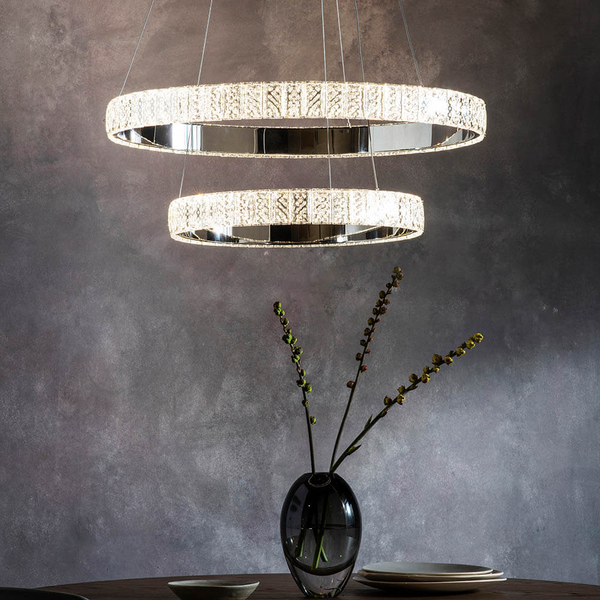 Pierścieniowa lampa zwis Celeste 78701 LED 22,5W 4000K chrom przezroczysty