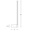 Naścienna ledowa lampa 20115 LED 12W 3000K podłużna stick złoty