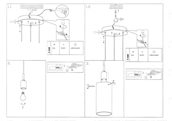 Loftowa lampa wisząca Storm kaskada szklane tuby multikolor