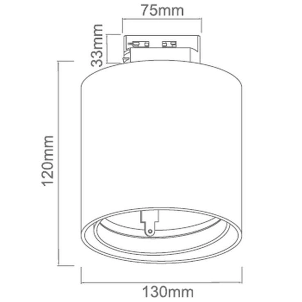 LAMPA sufitowa Neo Bianco Mobile Track+UFO BI Orlicki Design metalowa OPRAWA do systemu szynowego 1-fazowego biała