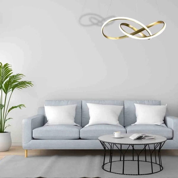 Ringowa lampa wisząca CAPPIO ML6772 LED 36W 4000K do salonu złoty