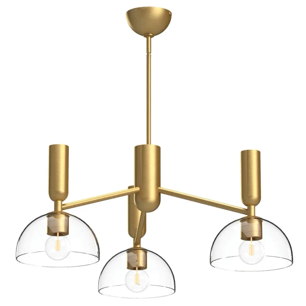 Modernistyczna wisząca lampa Jude ALM-JUDE3-GD-CL szklana złota