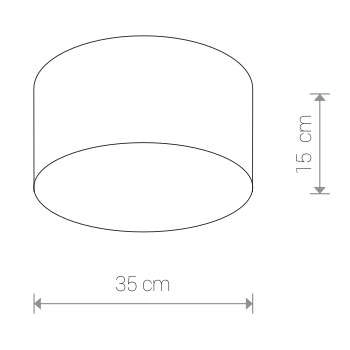 Sufitowa LAMPA okrągła CAMERON 9687 Nowodvorski plafon abażurowy tuba szara